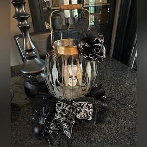 Etsy NWT Skull Rose Spider Hand Crafted Lantern